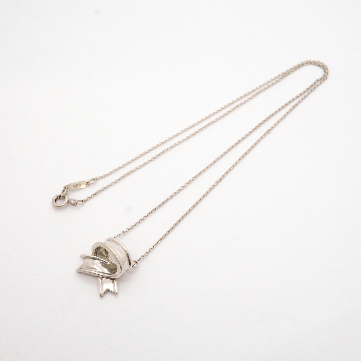 【6jib0450】ティファニー ネックレス リボン シルバー925【中古】レディース