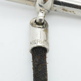 【6jib0451】エルメス ブレスレット グレナン/ドゥブルトゥール メタル レザー シルバー ブラック【中古】メンズ レディース ユニセックス