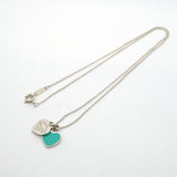 【6jib0453】ティファニー ネックレス ダブルリターントゥハート シルバー925 ブルー【中古】レディース