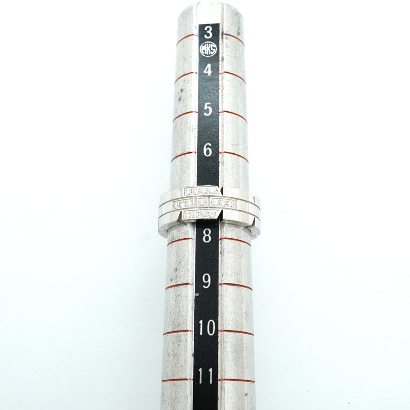 【6jib0454】カルティエ リング タンクフランセーズ K18WG ホワイトゴールド ダイヤモンド ＃47【中古】レディース