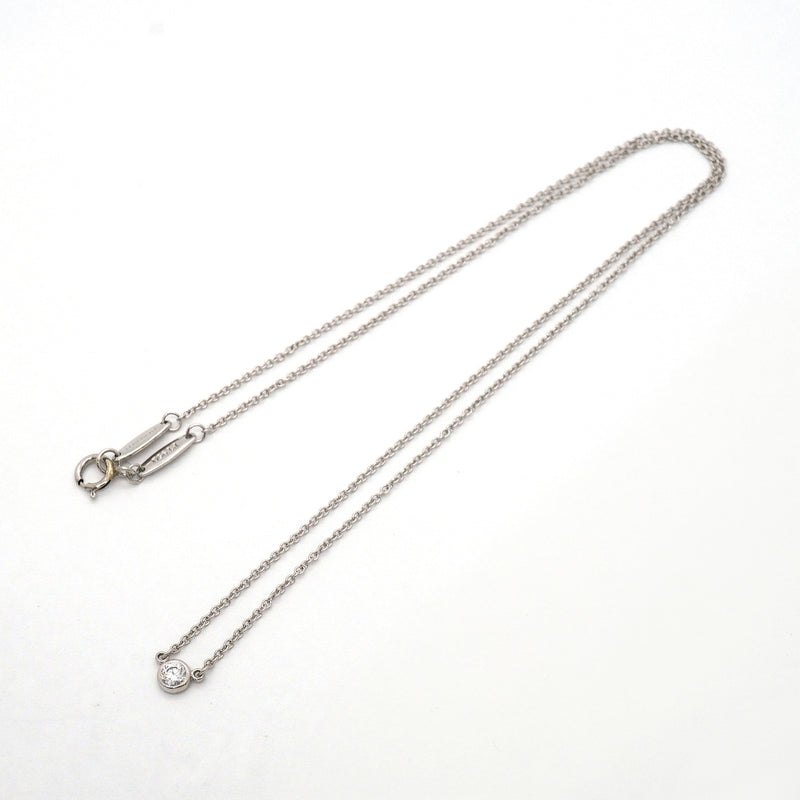 【6jib0459】ティファニー ネックレス バイザヤード 1PD Pt950 プラチナ ダイヤモンド【中古】レディース