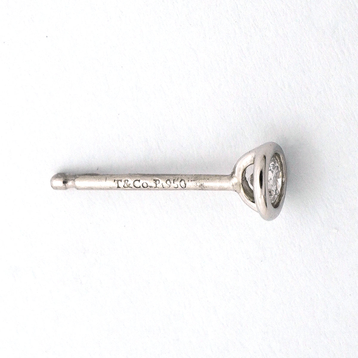 【6jib0460】ティファニー ピアス バイザヤード 1PD Pt950 プラチナ ダイヤモンド【中古】レディース