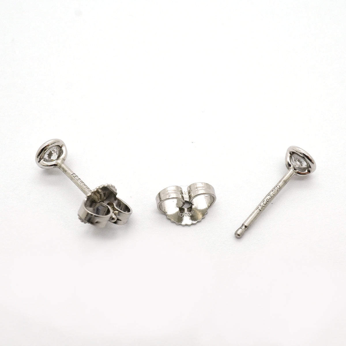 【6jib0460】ティファニー ピアス バイザヤード 1PD Pt950 プラチナ ダイヤモンド【中古】レディース