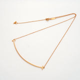 【6jib0462】ティファニー ネックレス Tスマイル ラージ K18PG ピンクゴールド【中古】レディース