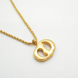 【6jib0463】クリスチャンディオール ネックレス CDロゴ GPメッキ ゴールド【中古】レディース