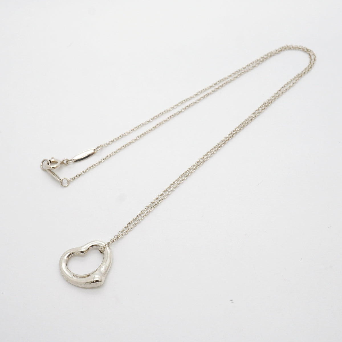 【6jib0469】ティファニー ネックレス オープンハート シルバー925【中古】レディース