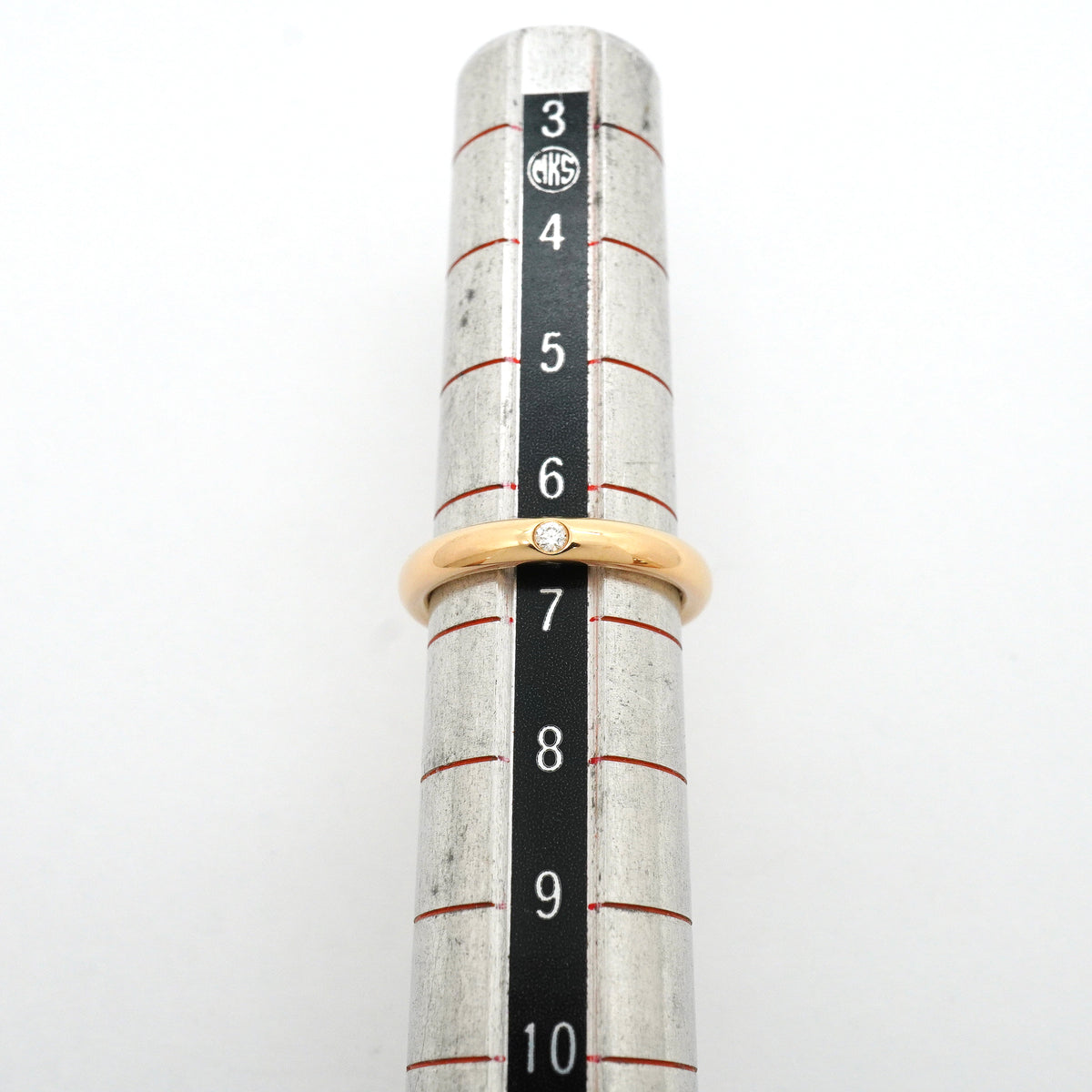 【6jib0472】ティファニー リング スタッキングバンド 1PD K18PG ピンクゴールド ダイヤモンド 6.5号【中古】レディース