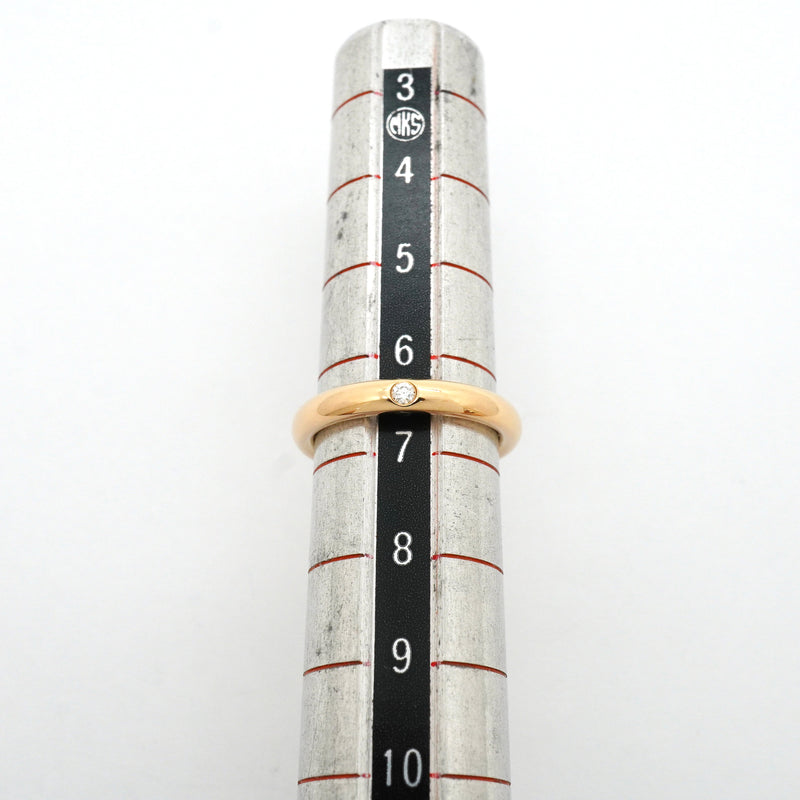 【6jib0472】ティファニー リング スタッキングバンド 1PD K18PG ピンクゴールド ダイヤモンド 6.5号【中古】レディース