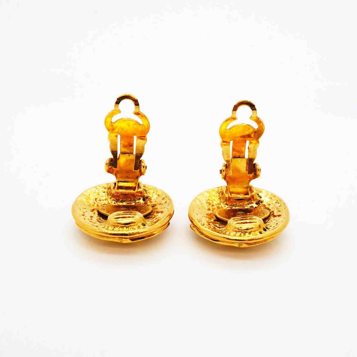 【6jib0473】シャネル イヤリング ヴィンテージ ココマーク 丸型 サークル GPメッキ ゴールド【中古】レディース