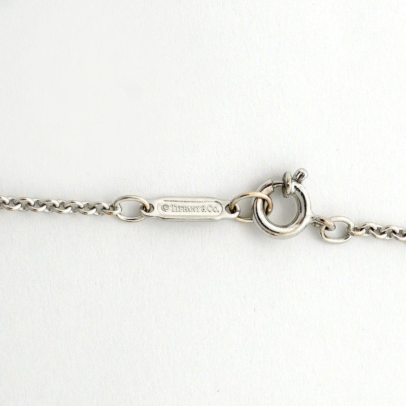 【6jib0480】ティファニー ネックレス 1837/ダブルバー 1PD K18WG ホワイトゴールド ダイヤモンド【中古】レディース