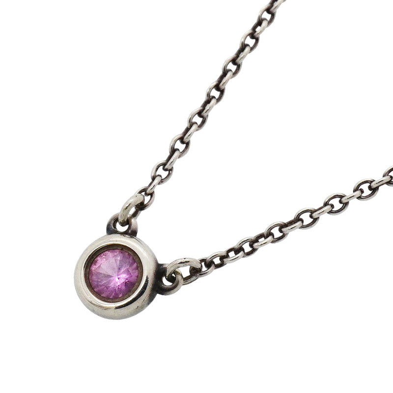【6jib0481】ティファニー ネックレス バイザヤード シルバー925 ピンクサファイア【中古】レディース