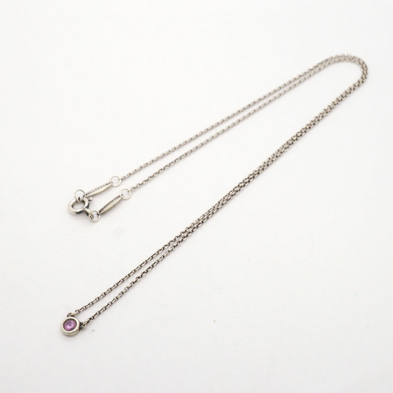 【6jib0481】ティファニー ネックレス バイザヤード シルバー925 ピンクサファイア【中古】レディース