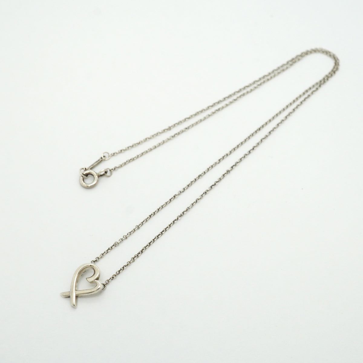 【6jib0484】ティファニー ネックレス ラビングハート シルバー925【中古】レディース