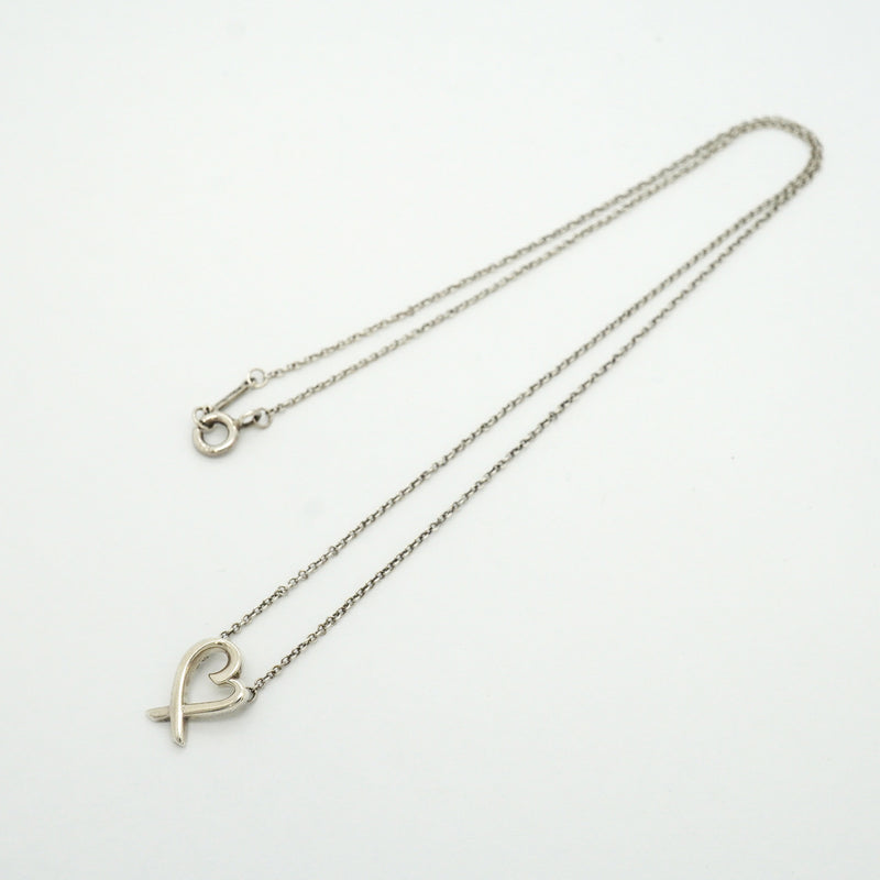 【6jib0484】ティファニー ネックレス ラビングハート シルバー925【中古】レディース