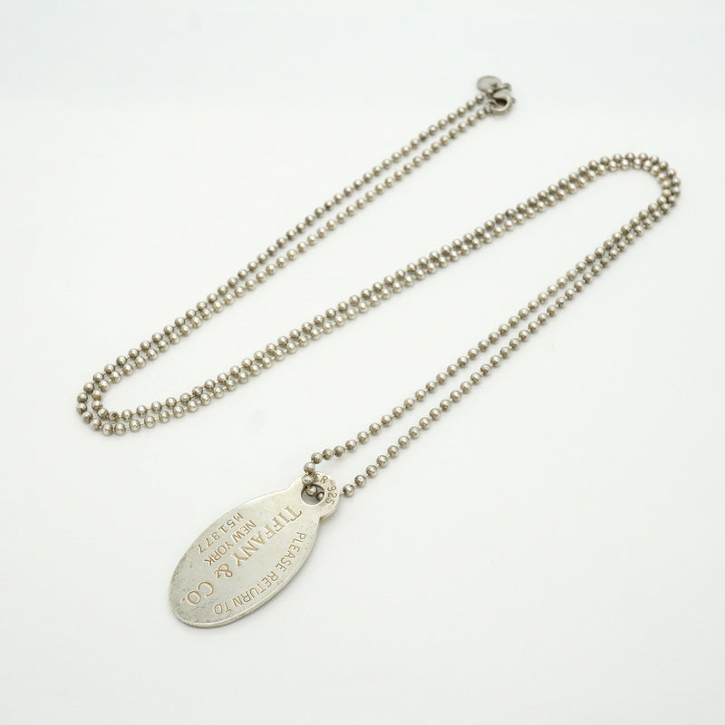 【6jib0485】ティファニー ネックレス リターントゥ オーバル シルバー925【中古】レディース