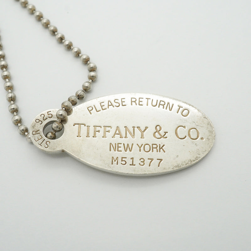 【6jib0485】ティファニー ネックレス リターントゥ オーバル シルバー925【中古】レディース