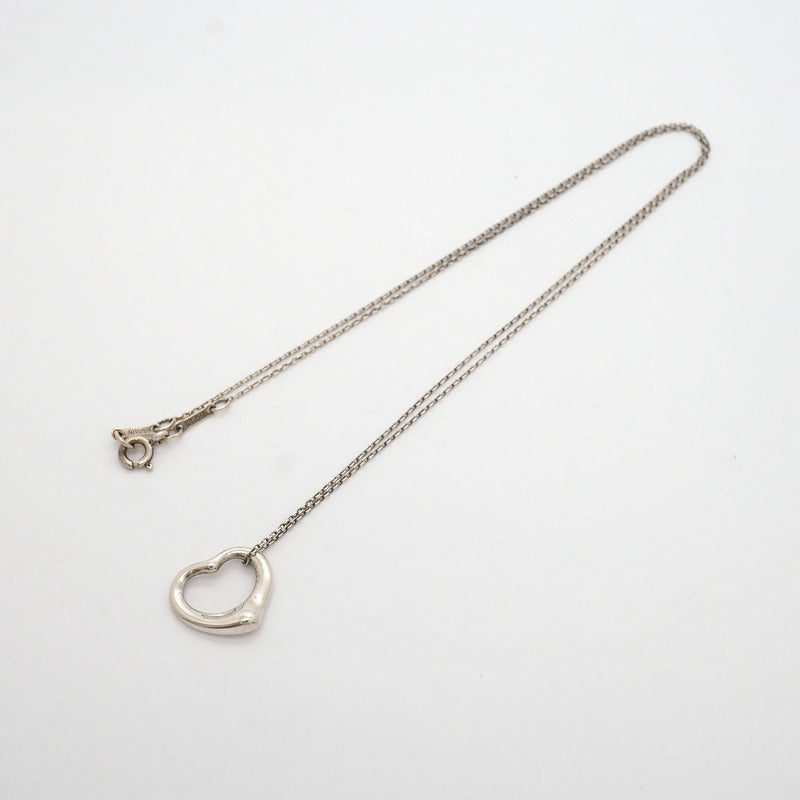 【6jib0486】ティファニー ネックレス オープンハート シルバー925【中古】レディース