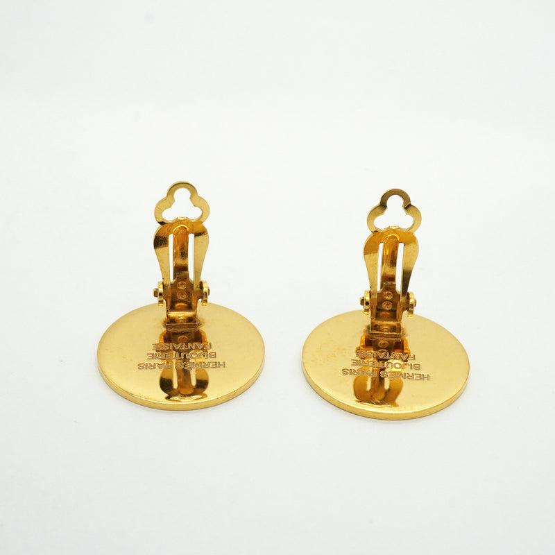 【6jib0497】エルメス イヤリング セリエ GPメッキ ゴールド【中古】レディース