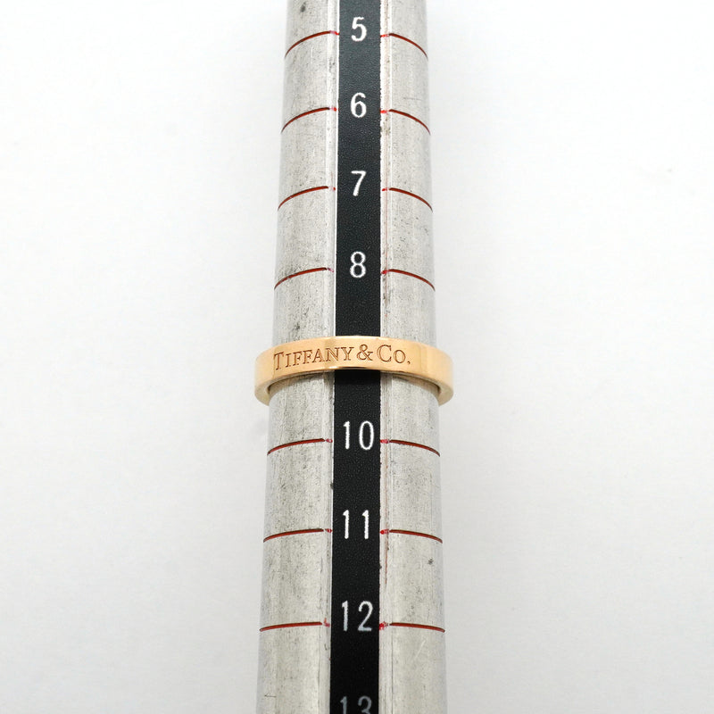 【6jib0499】ティファニー リング フラットバンド K18PG ピンクゴールド 9号【中古】レディース