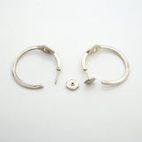 【6jib0503】エルメス ピアス シェーヌダンクル フープ シルバー925【中古】レディース