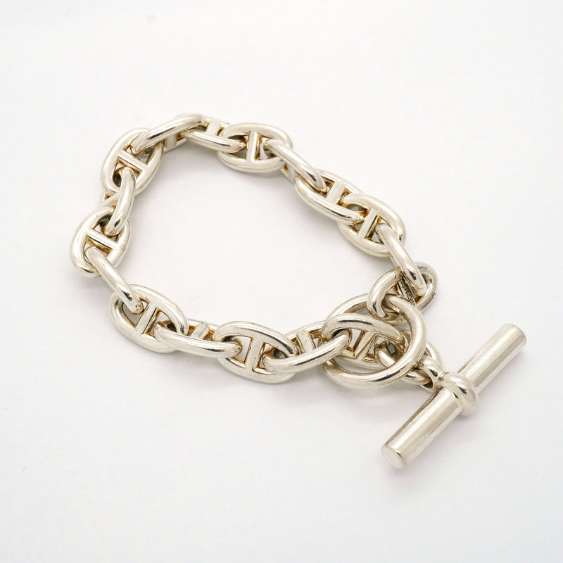 【6jib0505】エルメス ブレスレット シェーヌダンクル MM 17コマ シルバー925【中古】メンズ レディース ユニセックス