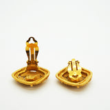 【6jib0506】シャネル イヤリング ヴィンテージ ココマーク 菱形 GPメッキ ゴールド【中古】レディース