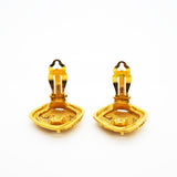 【6jib0506】シャネル イヤリング ヴィンテージ ココマーク 菱形 GPメッキ ゴールド【中古】レディース