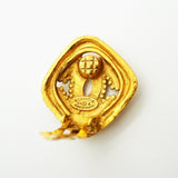 【6jib0506】シャネル イヤリング ヴィンテージ ココマーク 菱形 GPメッキ ゴールド【中古】レディース