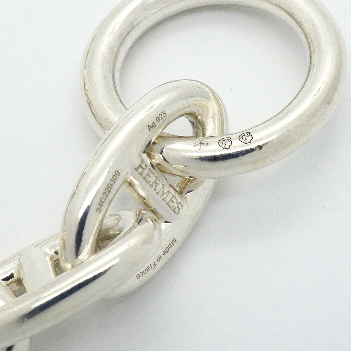 【6jib0507】エルメス ブレスレット シェーヌダンクル GM 16コマ シルバー925【中古】メンズ