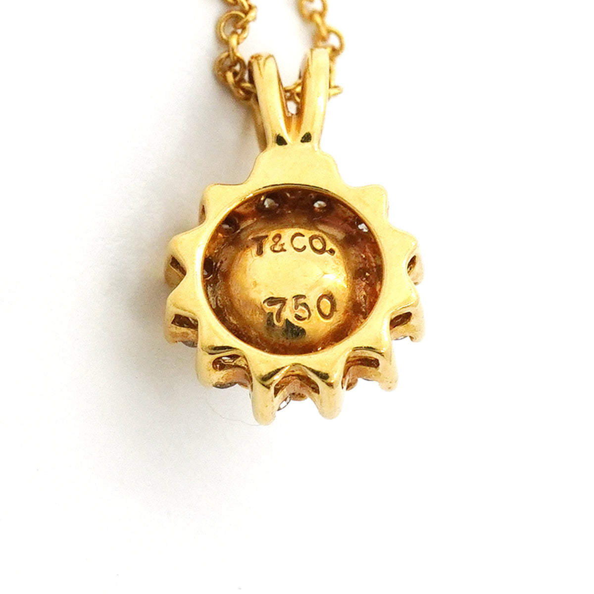 【6jib0509】ティファニー ネックレス K18YG イエローゴールド ダイヤモンド パール【中古】レディース