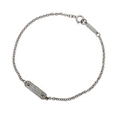 【6jib0510】ティファニー ブレスレット タグ/プレート チェーン パヴェ K18WG ホワイトゴールド ダイヤモンド【中古】レディース