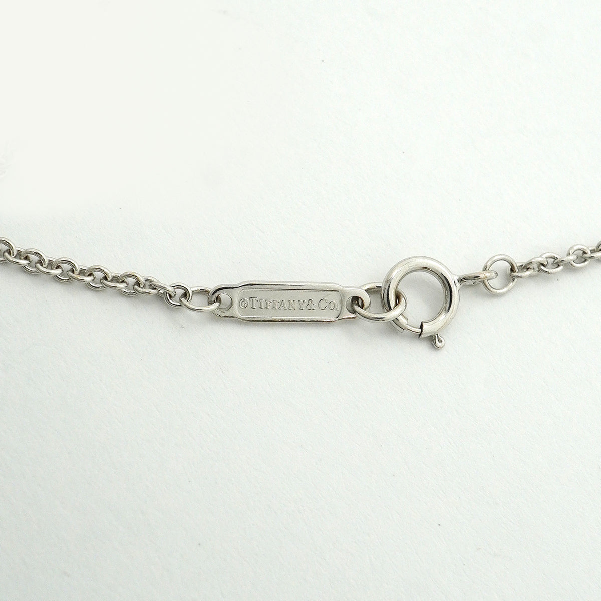 【6jib0510】ティファニー ブレスレット タグ/プレート チェーン パヴェ K18WG ホワイトゴールド ダイヤモンド【中古】レディース