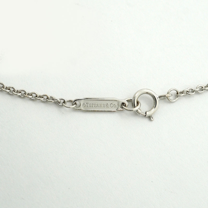 【6jib0510】ティファニー ブレスレット タグ/プレート チェーン パヴェ K18WG ホワイトゴールド ダイヤモンド【中古】レディース