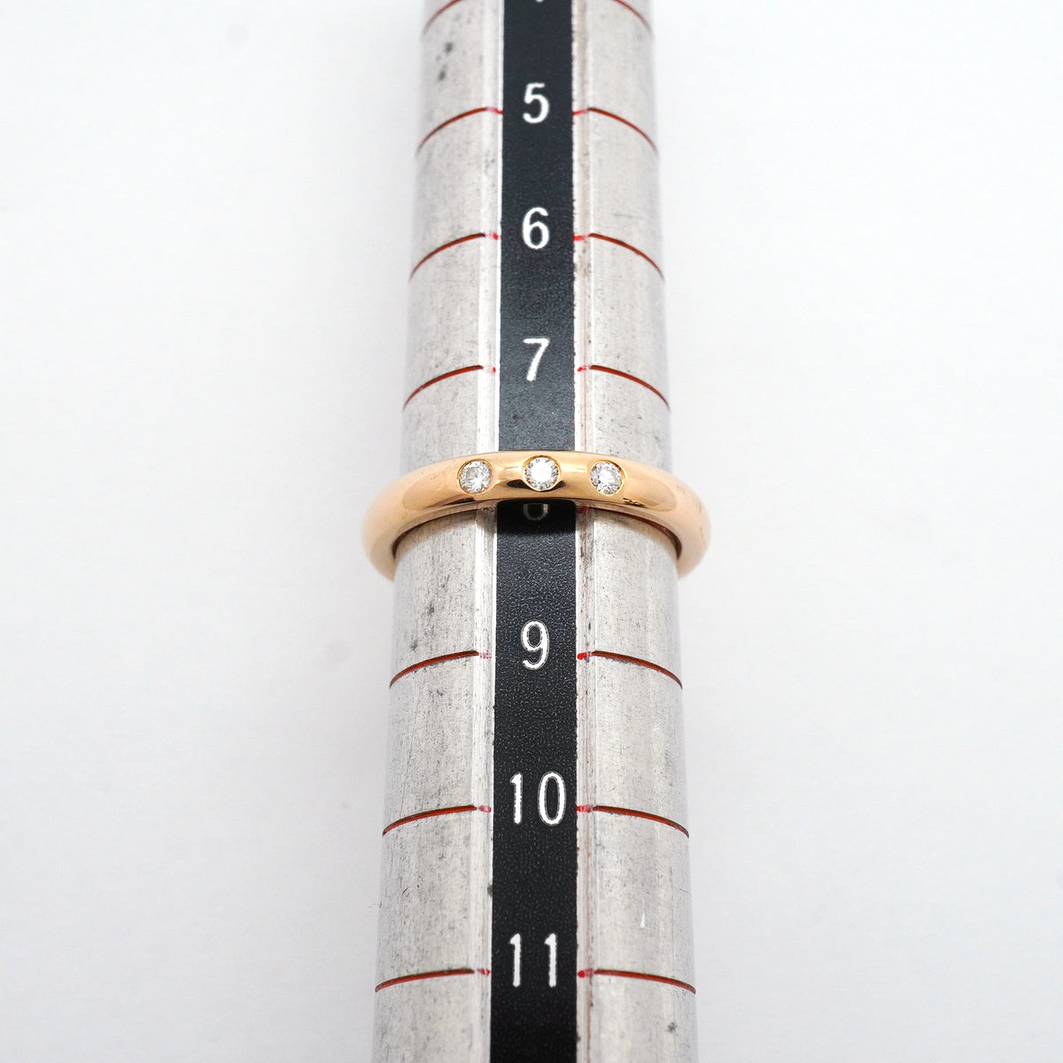 【6jib0520】ティファニー リング スタッキングバンド 3PD K18PG ピンクゴールド ダイヤモンド 8号【中古】レディース