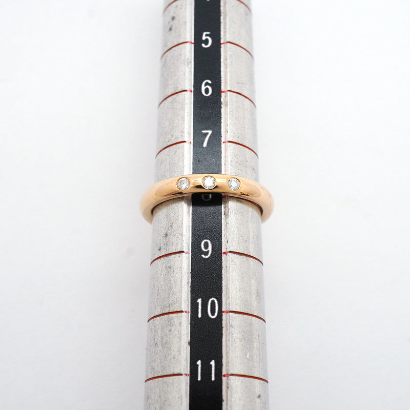 【6jib0520】ティファニー リング スタッキングバンド 3PD K18PG ピンクゴールド ダイヤモンド 8号【中古】レディース