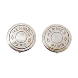 【6jib0525】エルメス イヤリング セリエ メタル シルバー【中古】レディース