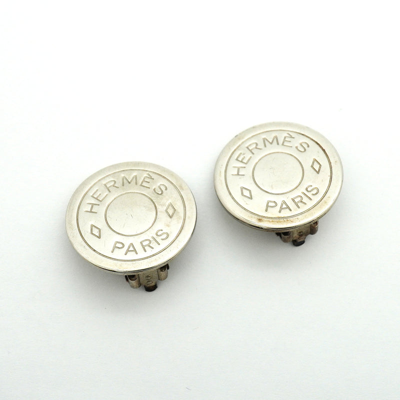 【6jib0525】エルメス イヤリング セリエ メタル シルバー【中古】レディース