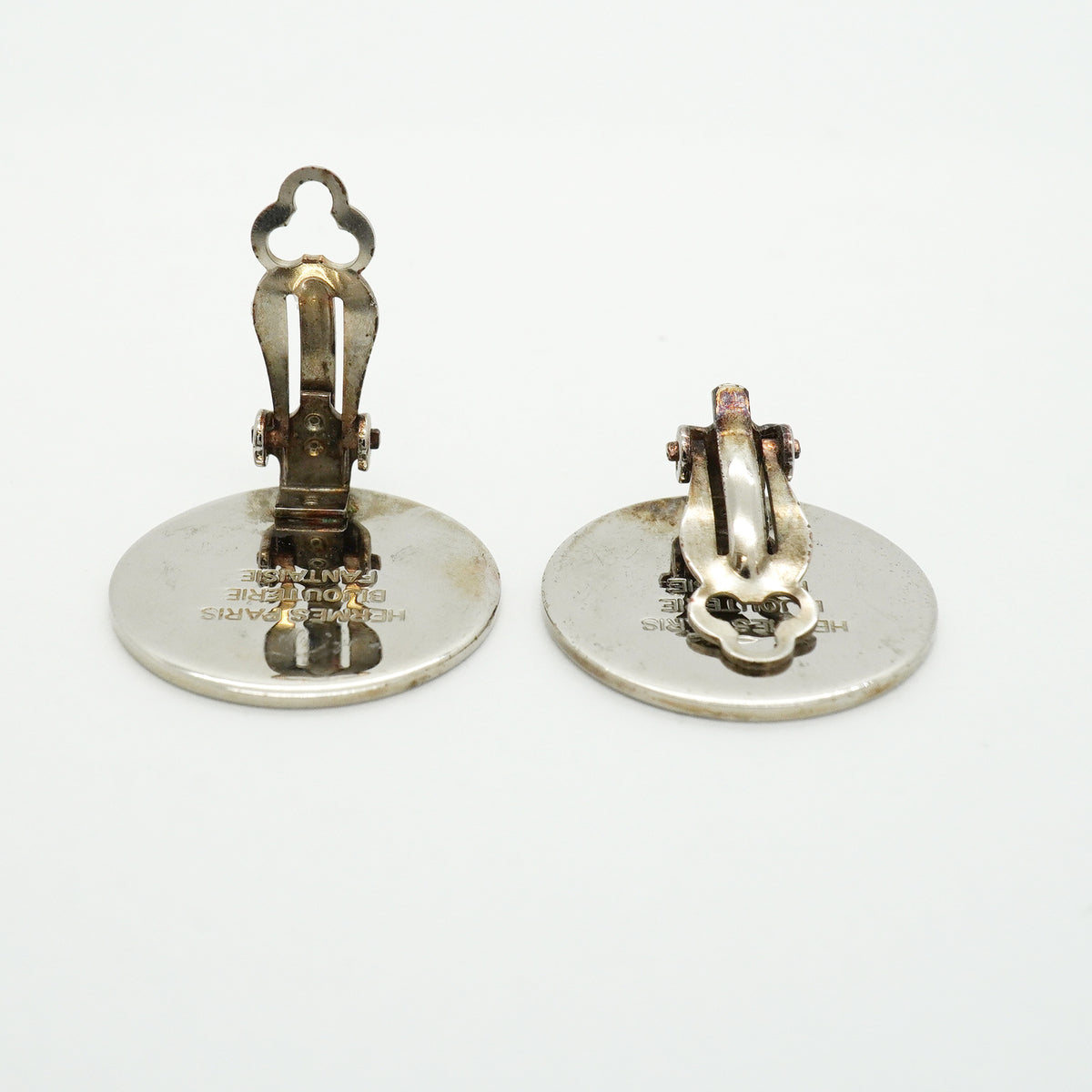 【6jib0525】エルメス イヤリング セリエ メタル シルバー【中古】レディース