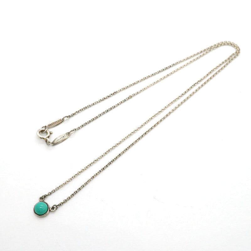 【6jib0528】ティファニー ネックレス バイザヤード シルバー925 ターコイズ ブルー【中古】レディース