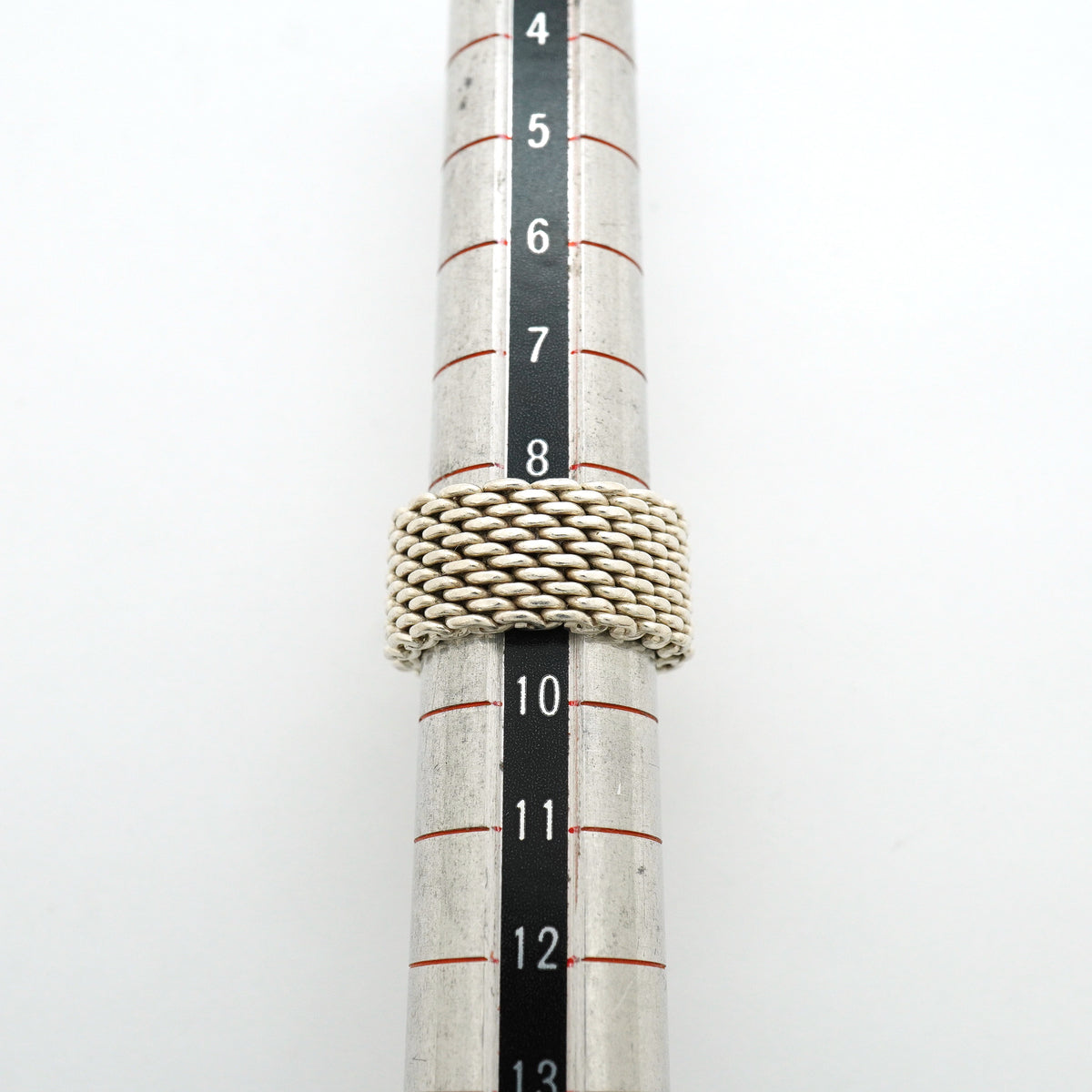 【6jib0530】ティファニー リング サマセット/メッシュ シルバー925 9号【中古】レディース