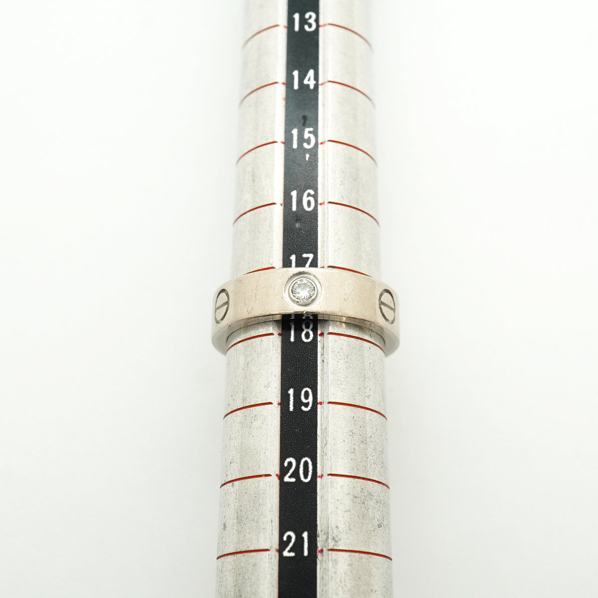 【6jib0532】カルティエ リング ラブ 3PD K18WG ホワイトゴールド ダイヤモンド ＃58【中古】メンズ