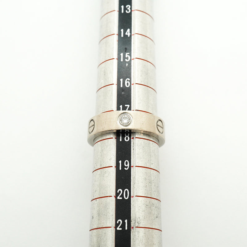 【6jib0532】カルティエ リング ラブ 3PD K18WG ホワイトゴールド ダイヤモンド ＃58【中古】メンズ