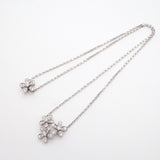 【6jib0534】ヴァンクリーフ＆アーペル ネックレス ソクラテス/3フラワー K18WG ホワイトゴールド ダイヤモンド【中古】レディース