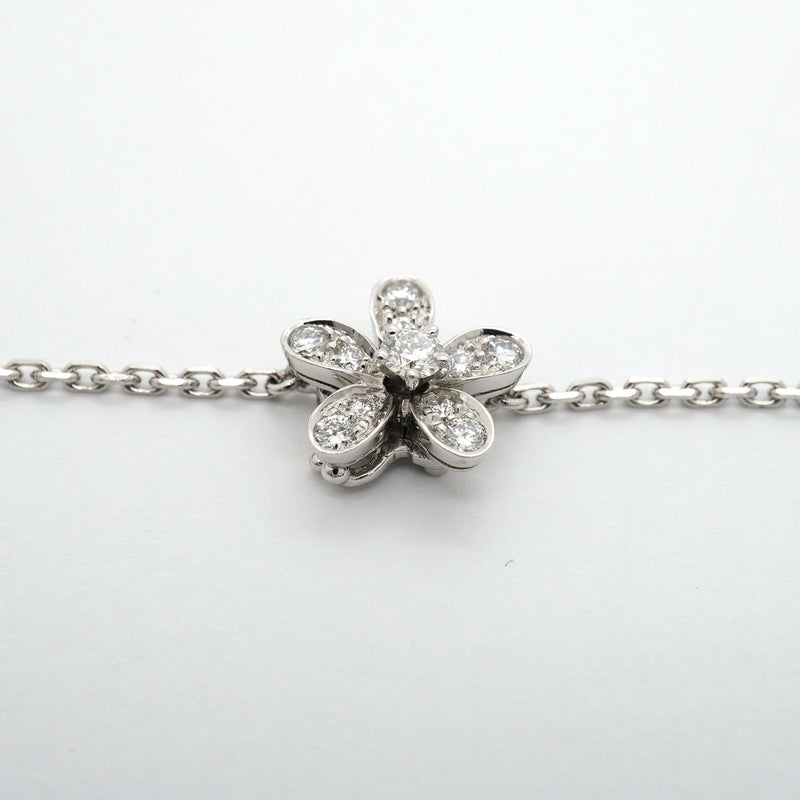 【6jib0534】ヴァンクリーフ＆アーペル ネックレス ソクラテス/3フラワー K18WG ホワイトゴールド ダイヤモンド【中古】レディース