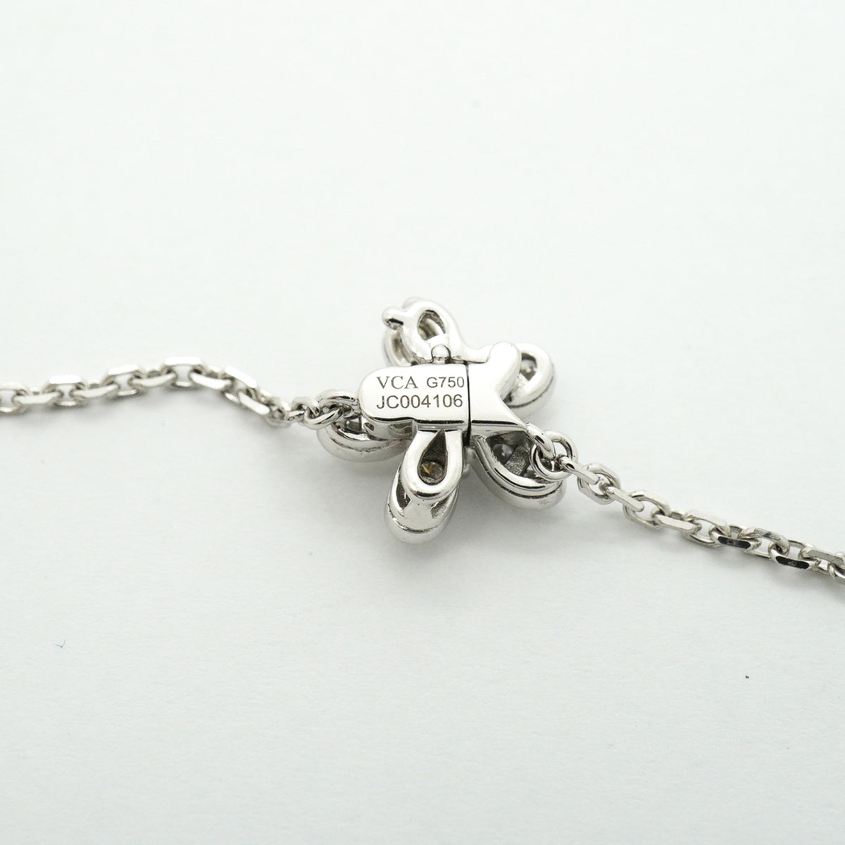 【6jib0534】ヴァンクリーフ＆アーペル ネックレス ソクラテス/3フラワー K18WG ホワイトゴールド ダイヤモンド【中古】レディース