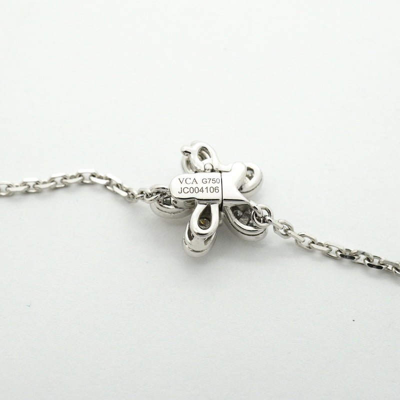 【6jib0534】ヴァンクリーフ＆アーペル ネックレス ソクラテス/3フラワー K18WG ホワイトゴールド ダイヤモンド【中古】レディース