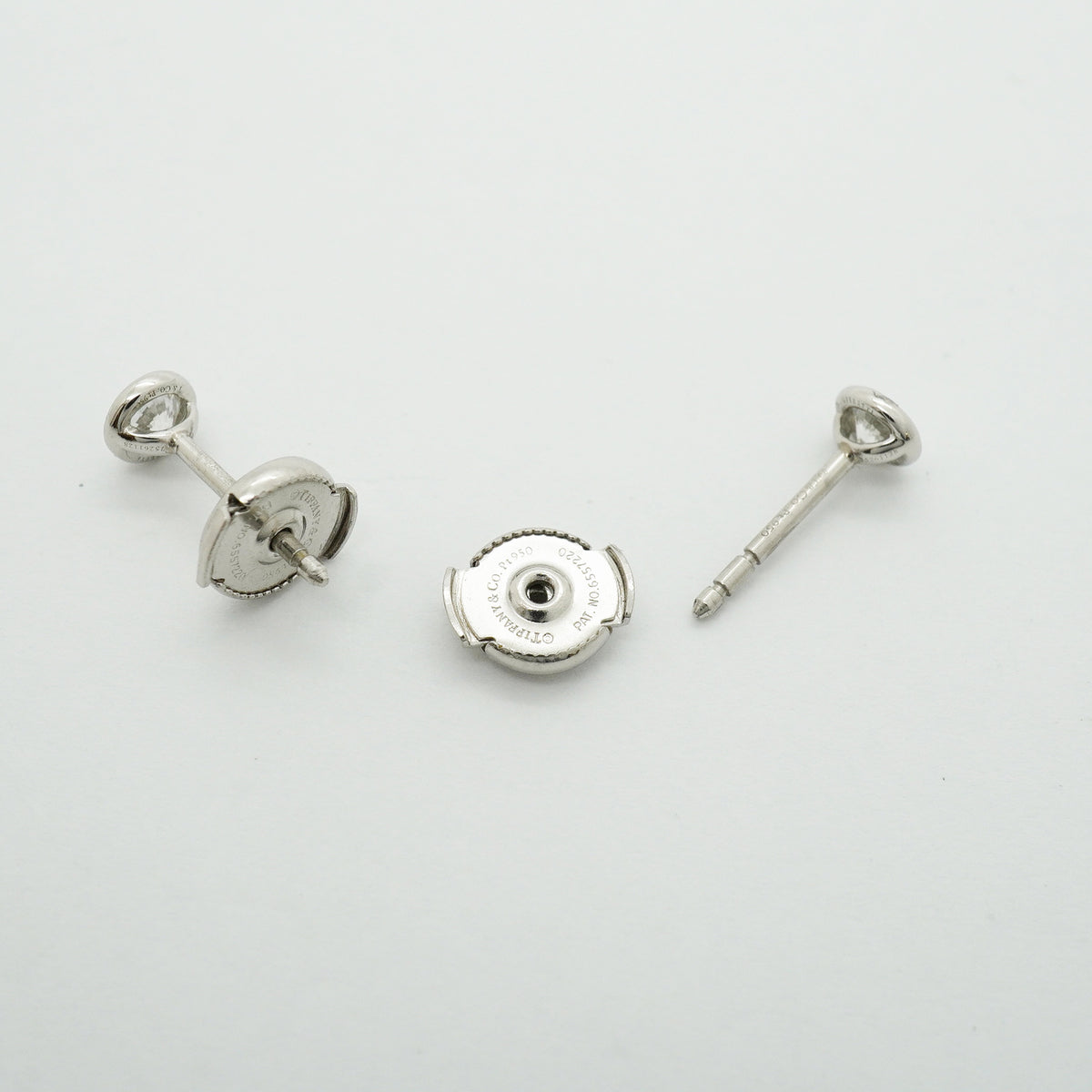 【6jib0536】ティファニー ピアス バイザヤード 1PD Pt950 プラチナ ダイヤモンド【中古】レディース