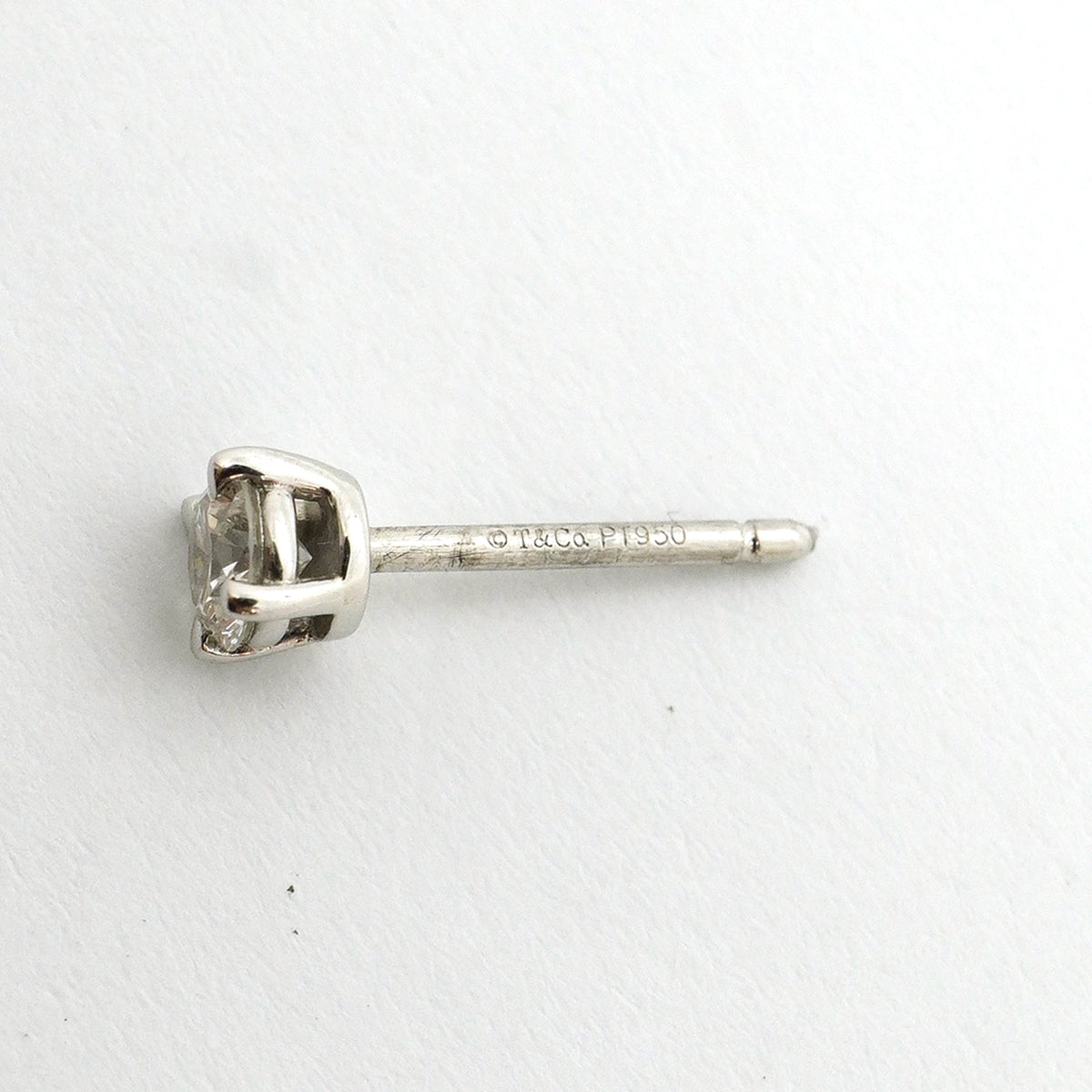 【6jib0542】ティファニー ピアス ソリティア 1PD Pt950 プラチナ ダイヤモンド【中古】レディース