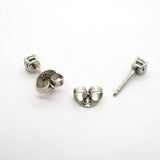 【6jib0542】ティファニー ピアス ソリティア 1PD Pt950 プラチナ ダイヤモンド【中古】レディース