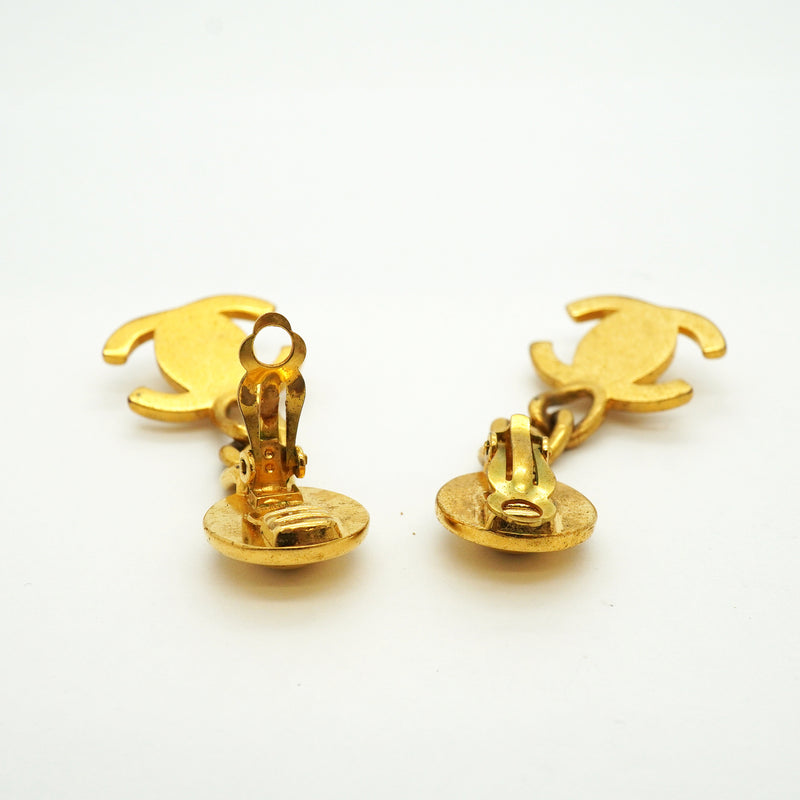 【6jib0543】シャネル イヤリング ヴィンテージ ココマーク ターンロック 丸型 サークル GPメッキ ゴールド【中古】レディース